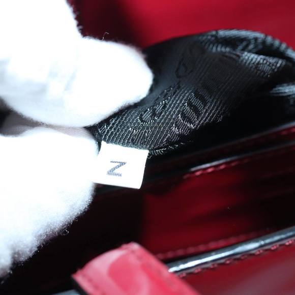 PRADA Tote Bag Patent leather Red Auth ep5078 - Picture 11 of 16